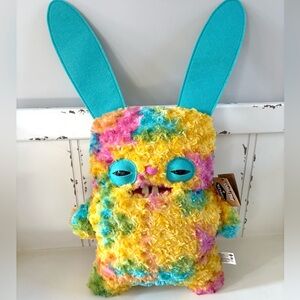 BIGG FUGGLER Fugg Rabid Rabbit NEW 18" Rainbow Plush Spin Master Tie-dye XL Big